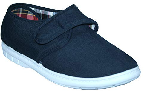 Mens Wider Fitting Casual Holiday Beach Walking Canvas Pump Trainers Deck Shoes Loafer Size 7-12 (Kevin Navy, UK Footwear Size System, Adult, Men, Numeric, Medium, 7)