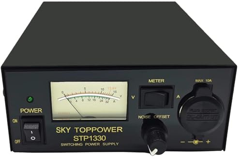 Ham Radio Alimentation Analogique DC Régulé 13.8V Sortie Fixe 30A Conçu pour Appareils de Communication avec Décalage Bruit Prise Allume-cigare 12V Voiture Alimentation par Ham