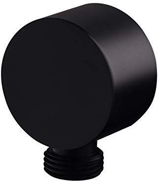 Rund Wandanschlussbogen Schwarz, Keymark Messing Universal Brauseanschlussbogen 1/2 Zoll, Schlauchanschluss Sandanschluss Wandanschluss Dusche für Handbrause