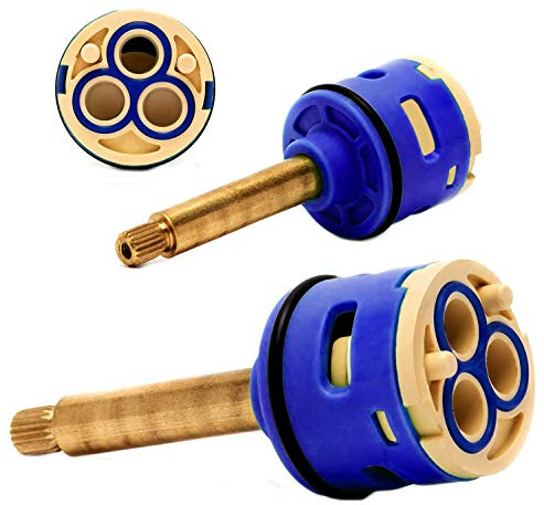 AlexL Replacement Brass Shower Cartridge 3 Way Panel Diverter Ceramic Cartridge D 33mm L 2.20in / 56mm