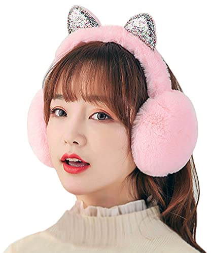 Kinder Ohrenwärmer mit Tiermuster Katze Jungen Mädchen Warme Winter Ohrenschützer Kinder Outdoor Ski Faux Fur Earmuffs Weich Plüsch Ohrenschützer Kälteschutz Kalte Winterzubehör Outdoor Ohrenmuscheln