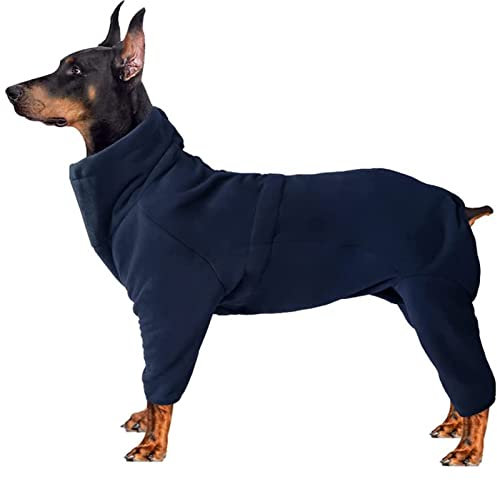 PJDDP Warmer Hundemantel, Hundejacke Hund Wintermantel Für Kleine Mittlere Und Große Hunde,Gemütliche Hundesportweste Kleidung Weste Hundebekleidung Fleece Hundepullover,Blau,XXS