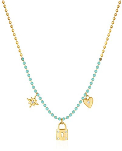 Brosway Collana Girocollo Donna In Acciaio Con Simbolo Cuore/lucchetto, Collana Donna Collezione Chant - BAH63