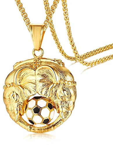 Skcess Halskette Männer, Ketten für Herren Schmuck Gold Elefant Und Ball Edelstahl Kette Herren anhänger Halskette Liebesgeschenke für Männer