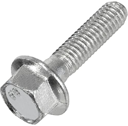 AERZETIX - Juego de 10 - Perno de Brida - Tornillo de Cabeza Hexagonal con Brida - M6x25mm - DIN 6921 - Acero Galvanizado - Color Plata