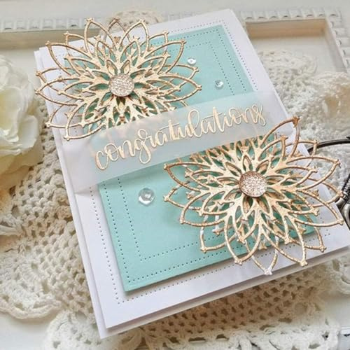 2 x Blumen-Stanzformen für Bastelarbeiten, Scrapbooking, Prägung, Fotos, Basteln, dekorative Papierkarten, Stanzschablone für Kartenherstellung, niedliche Brosche für Zuhause und Küche