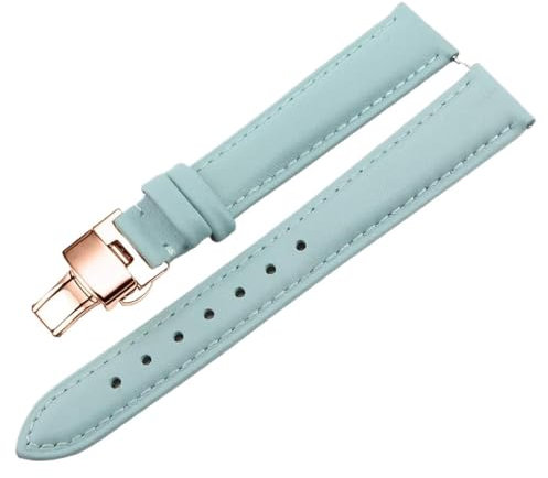 SpaRcz Echtes Lederarmband, Leinwandbindung, Uhrenkette für Damen, Ersatzbänder 12-20mm, Farbe 6, 20mm