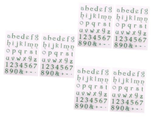 HOODANCOS 6 Stk klare Briefmarken scrapbook scheckheft stempel erdmännchen die bescherung die einladung Stempel mit englischem Alphabet Buchstaben klar Nummer transparente Briefmarken Green