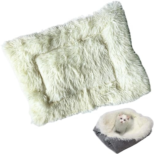 syiyunran Cama Gato para Mascotas PequeñAs - Gris 1pc CojíN De Felpa Suave Y Esponjoso, Autocalentable, Lavable 2 En 1 Gatos Saco Dormir Casa Caliente Manta Nido Cesta Perro