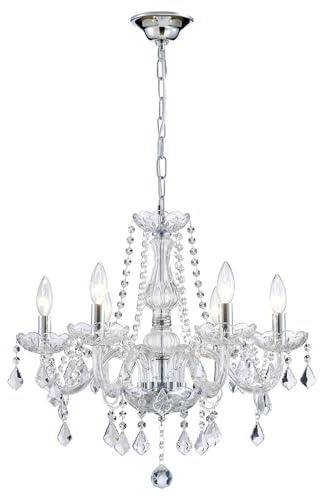 Crystal Chandelier Light Fixture, Modern K9 Crystal Chandelier Dining Room Light Fixture, Crystal Pendant Ceiling Light for Bedroom Modern Lighting Fixture for Living Room Kitchen Island Hallway