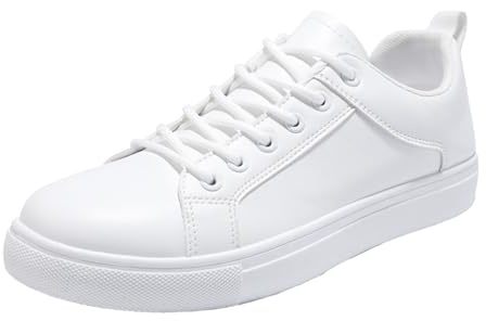 Baskets décontractées en toile pour homme avec lacets - Chaussures basses à enfiler - Chaussures plates tendance - Confortables - Pour skate - Respirantes - Sportives - Pour jogging - Sneakers d