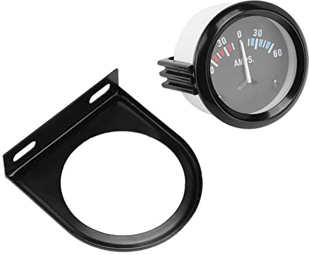 Calibro 'amplificatore per Auto, Amperometro 2 Pollici 52 Mm Volt 60-0-60A Volt Volt con Luce Posteriore, Facile Installazione per la Maggior Parte delle Auto e Modifiche,