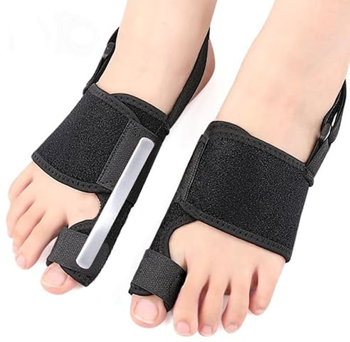 Qualihome Correcteur Hallux Valgus Redresseur Orteil Utilise Jour et Nuit, 2 x Ecarteur d'orteil Oignon & 2 x Correcteur Silicone, Kit Oignon Pied Correcteur de Oignon pour Femmes et Hommes