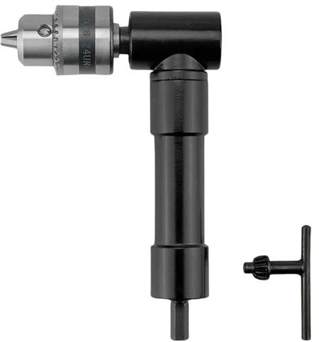 Staffa per trapano ad angolo, intervallo di serraggio 0,8-10 mm, attacco angolare per trapano a 90 gradi, trapano angolare, adattatore di perforazione angolare, staffa angolare per cacciavite cordless