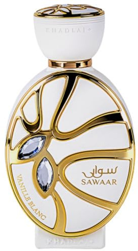 Khadlaj Sawaar Vanille Blanc – Vanilla, Sweet, Woody – Extrait de Parfum Long-Lasting Fragrance for Everyone, 3.4 Ounce / 100 ml