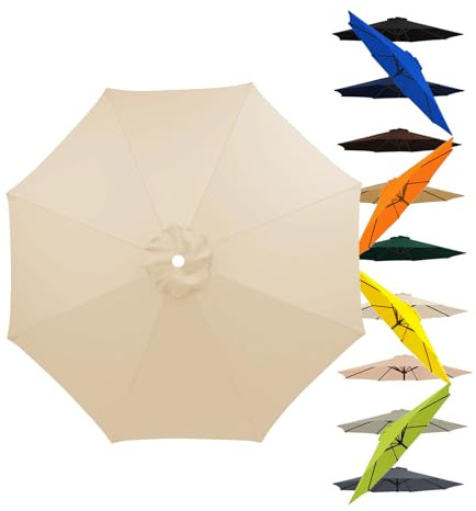 Replacement Parasol Canopy 3.3m for Cantilever Umbrella 8 Arm Patio Garden Shade Cover Durable Outdoor Umbrella Replacement Top Sun Protection Canopy