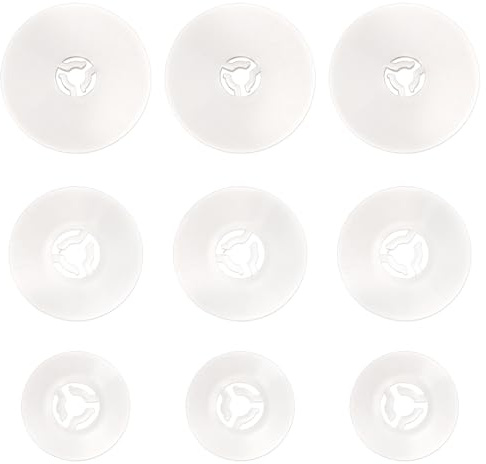 Fukaisu 9 Stück Garnrollenkappen für Nähmaschinen, 4cm 3cm und 2,5cm Ersatz-Garnrollenkappen für die Meisten Näh-/Stickmaschinen (Weiß)
