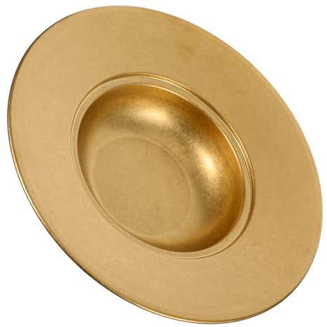 BESPORTBLE Cuenco de Pasta de Acero Inoxidable 26 Cm Vintage Dorado, Plato Profundo Multiusos para Servir Espaguetis, Sopas y Postres, Utensilio Resistente para Cocina y Comedor