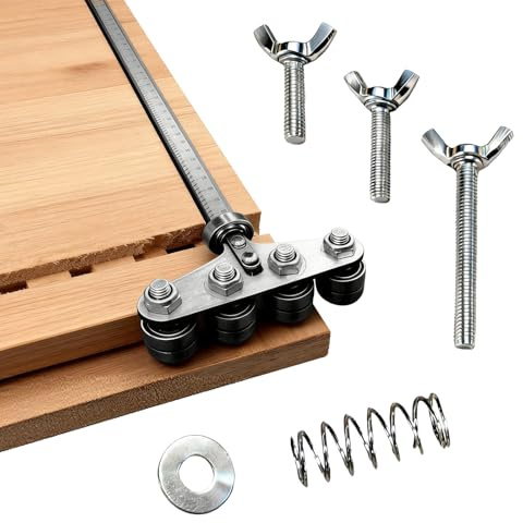 Universal circular Saw Guide Rail, Adjustable Stainless Steel Positioning Calipers for Accurate Wood Measurements, 60cm Measuring Tool for Woodworking DIY