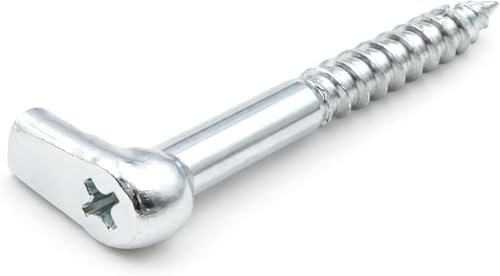 Design61 4 x skruvkrokar med krysspårskrok, trätända, väggkrok, skruvkrok för skruvning för vägg, takkrok för fastsättning av linor, kedjor, växtlampor (65 x 5,8 mm, 4, stycken)