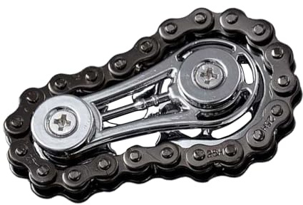 Chain Gear Spinner Fidget - Cycle Chain Sprocket Spinner Roller Toy for Evaluation | Pocket Size Stress Tool with Resilient Build Sleek for Men Adults Kids Teens Boys Utility
