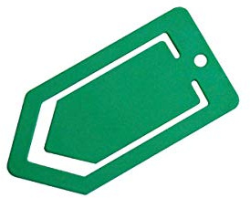Detektierbare Büroklammern aus Kunststoff, Heftklammer HACCP-konform, Heftklammer aus detektierbarem Kunststoff, 20 Stk, Farbe:grün, Größe:12 x 5 cm