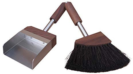 Kaminbesteck Red Anvil Salt & Pepper Edelstahl mit Walnuss Griffen Reinigungsset