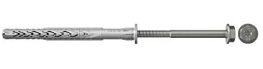 Fischer Langschaftdübel SXRL 14x260 FUS Sechskantschraube mit U-Scheibe nicht rostender Stahl R rostfrei (A4), 530963-1, VPE 1 Stück