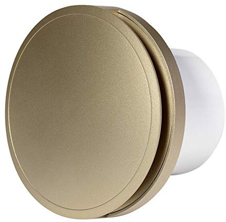 Armar Trading LTD Silent Round Bathroom Extractor Fan 100mm / 4 with Gold Front Cover