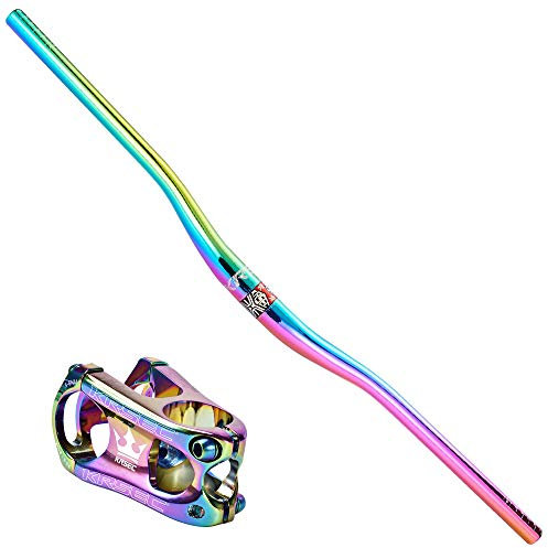 CARACHOME Bunter Gebirgslenker, Fahrrad Regenbogen-Lenker-Lenker DH Downhill Racing Bike-Austreten-Lenker 31.8 * 800mm am XC MTB,B