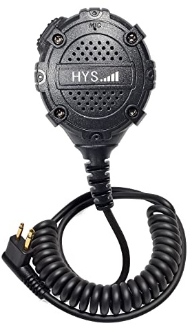 HYS Lautsprecher Mikrofon Kompatibel mit Motorola CP040 DP1400 Funkgeräte | für CP040 DP1400 CP140 GP300 CLS1110 Walkie Talkie, 2-poliger Schulter