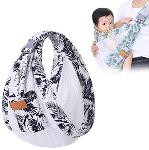 Baby Tragetuch Neugeborene Babytrage Sommer Atmungsaktive Umarmungsgurte Neugeborene Verstellbare 3D-Mesh-Babytrage mit dicken Schultergurten Babygeschirre Babys und Kinder
