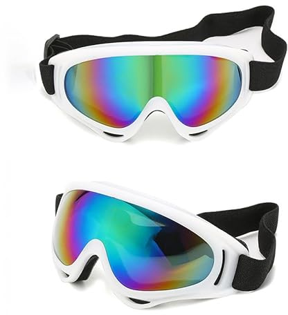 mumisuto Ski Goggles Windproof 100% UV Protection,X400 PC Windproof Skiing Glasses, Outdoor Sports Ski Snow Glasses,Anti-glare Ski Goggles Dual Lens for Women Men Adult Youth(white)