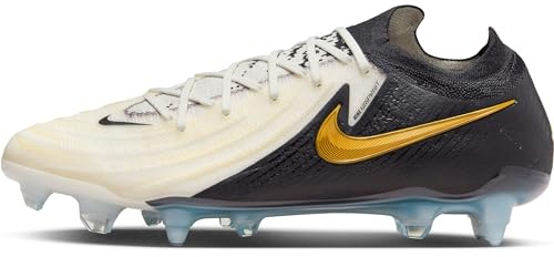 Nike Men's Phantom Gx Ii Elite Sg-pro Ac Football Boots, White Black MTLC Gold Coin, 12 UK