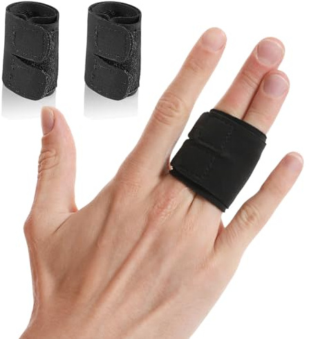 LYQNIHOB 2er Set Fingerschutz bei Verletzungen, Dehnbare Fingerhülle für Trigger Finger, Arthritis und Schwellungen, Fingerbandage für Basketball und gebrochene Finger, Schutz bei Arthritis