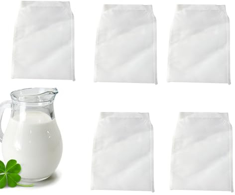 Bolsas de leche para escurrir, colador para bolsas de nueces, Filtro de yogur de nylon para bolsa de malla de leche de nuez, Colador de alimentos reutilizable para filtrar yogur con leche de
