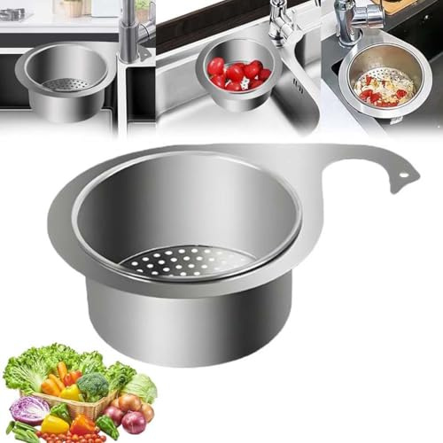 1 Stück Siebkorb aus Edelstahl in Schwanenform für die Spül,Stainless Steel Swan Sink Strainer Basket,Edelstahl Spüle Abfluss Regal,Waschbecken Filterablage,Multifunktionales Spülbecken Organizer