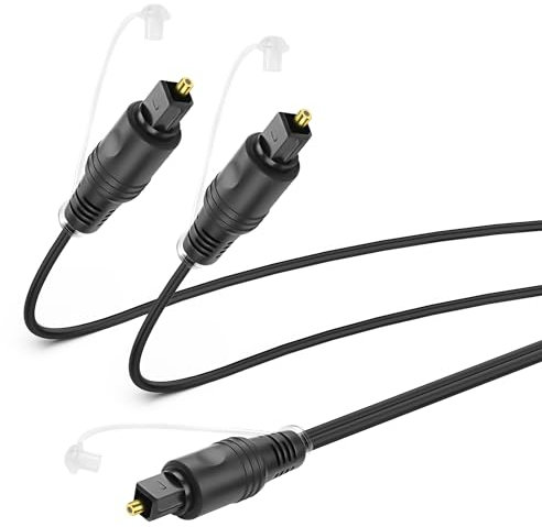 MEIRIYFA Digital Optical Splitter - Cavo adattatore 1 in 2 out, 1 m Toslink Digital Fiber Optic Audio Splitter 1 spina di ingresso 2 prese per home theater, lettore DVD, TV (1 maschio a 2 spine)