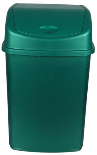 Jolie Max 55L Extra Large Recycling Bin with Swing Lid – Commercial Utility Waste Bin, Available in Yellow, Blue, Green, Brown – Durable and Spacious Trash Solution (GREEN)