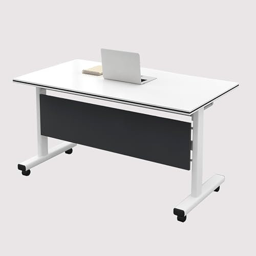 CGHAZLJ Klappbarer Besprechungstisch, mit rechteckigem modularem Konferenzraumtisch auf Rollen, mobiler Klappschulungstisch für Büro, Besprechungsraum, Klassenzimmer (160 * 75 * 60 cm/63 *