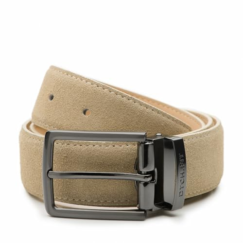 Riemen & Co DTCH.FIT Wildledergürtel Oliver Sand - verstellbare Schnalle in Rotguss - 3,5cm breit - 105cm