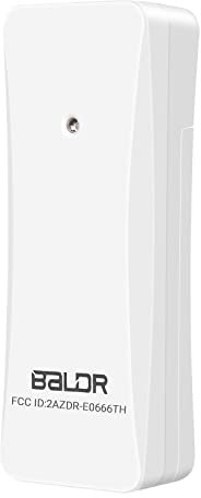 BALDR Außensensor für Wetterstation, Thermo-Hygro-Sender [Offizielles Zubehör]- Zusatzsender & Ersatzsensor, nur für BALDR Funkstationen (1-2-3 Schalter) (Weiß - 1er)