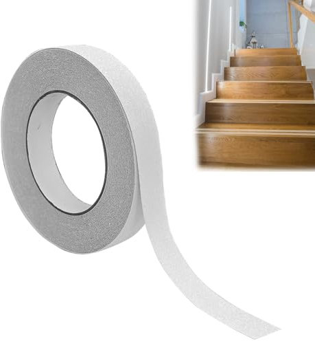 2cm*10m Bande Antidérapante Escalier,Bandes Adhésives Antidérapantes pour Escalier,Transparent Ruban Antiderapant Escalier,Haute Adhérence Ruban Autocollant Anti-dérapante Escalier
