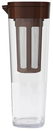 Shihan-2015 Jarra de Agua Jarra de Agua fría de plástico de 1100 ml, Jarra de Agua, Jarra de café Helado for Puerta de refrigerador, Limonada Helada Hecha Jarra de Agua Cristal(Negro)