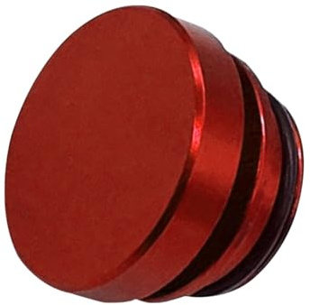 DUSCOKE Car Cigarette Lighter Plug Cover, Waterproof & Dustproof Aluminum Auto Cigarette Lighter Socket Protective Cap, Fits Most Vehicles and Boats with Standard 12 Volt Power Source (Red)