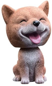 yakermur Wackelfigur für Auto, Puppe, Wackelkopf, Spielzeug, Figur, schüttelnde Dekoration, niedlicher Welpe für Armaturenbrett, Zuhause und Schreibtisch-Dekoration