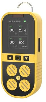 Détecteur de gaz Détecteur multigaz Portable 4 en 1 for la détection des fuites de gaz H2S / O2 / CO/Ex