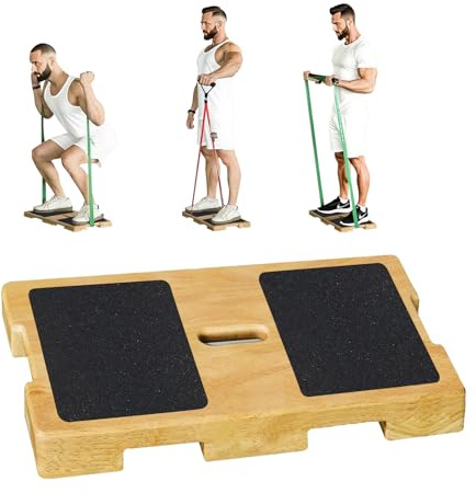 Holz-Widerstandsband-Plattform-Basis, Widerstandsband-Fußplatte, Fitness-Übungsbrett, Trittbrett für Workout-Board für Heim-Fitnessstudio
