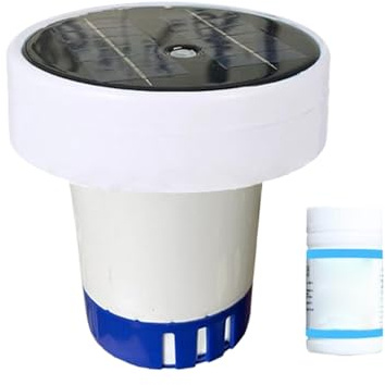 Dispositivo di dosaggio solare per piscina, dispenser automatico di cloro galleggiante | Clorinatore regolabile con design a dissoluzione costante | galleggiante per vasca idromassaggio, fontana spa