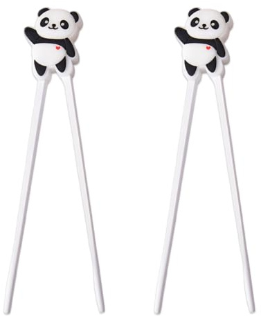 OUDQFCJ 2 Pares de Palillos de Entrenamiento, Palillos para Niños y Principiantes, Palillos de Sushi para Niños, Palillos Chinos para Aprender, Palillos con Diseño de Animales Divertidos